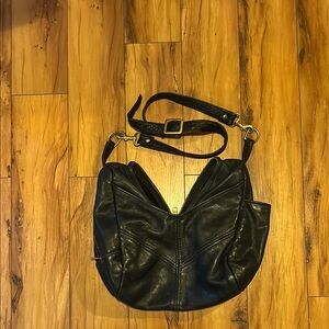 Victoria Leather Co | Classic Black Leather Hobo Bag with Slouchy Silhouette